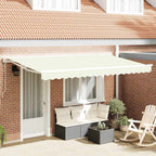 Markisenrahmen Creme 400 x 200 cm Polyester mit PU-Beschichtung