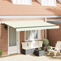 Einziehbare Markise Creme 400 x 200 cm Stoff