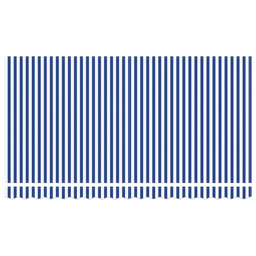 Einziehbare Markise Blau und Weiß 400 x 200 cm