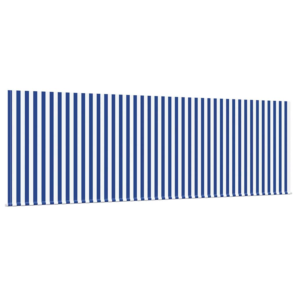 Einziehbare Markise Blau und Weiß 400 x 200 cm