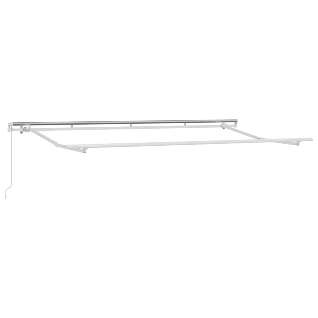 Einziehbare Markise Creme 400 x 200 cm Polyester und Aluminium