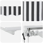 Markisenrahmen Anthrazit und Weiß 400 x 200 cm