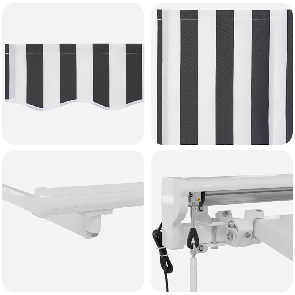 Markisenrahmen Anthrazit und Weiß 400 x 200 cm
