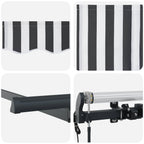 Einziehbare Markise Anthrazit 400 x 200 cm Stoff