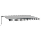 Einziehbare Markise Anthrazit 400 x 200 cm Stoff