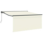 Einziehbare Markise Creme 300 x 250 cm Polyester und Aluminium