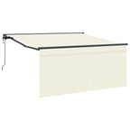 Einziehbare Markise Creme 300 x 250 cm Polyester und Aluminium
