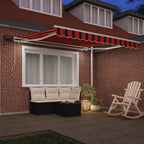 Einziehbare Markise Orange und Braun 300 x 250 cm