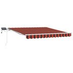 Einziehbare Markise Orange und Braun 300 x 250 cm