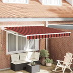 Einziehbare Markise Orange und Braun 300 x 250 cm