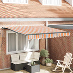 Einziehbare Markise Mehrfarbig 300 x 250 cm Polyester und Stahl