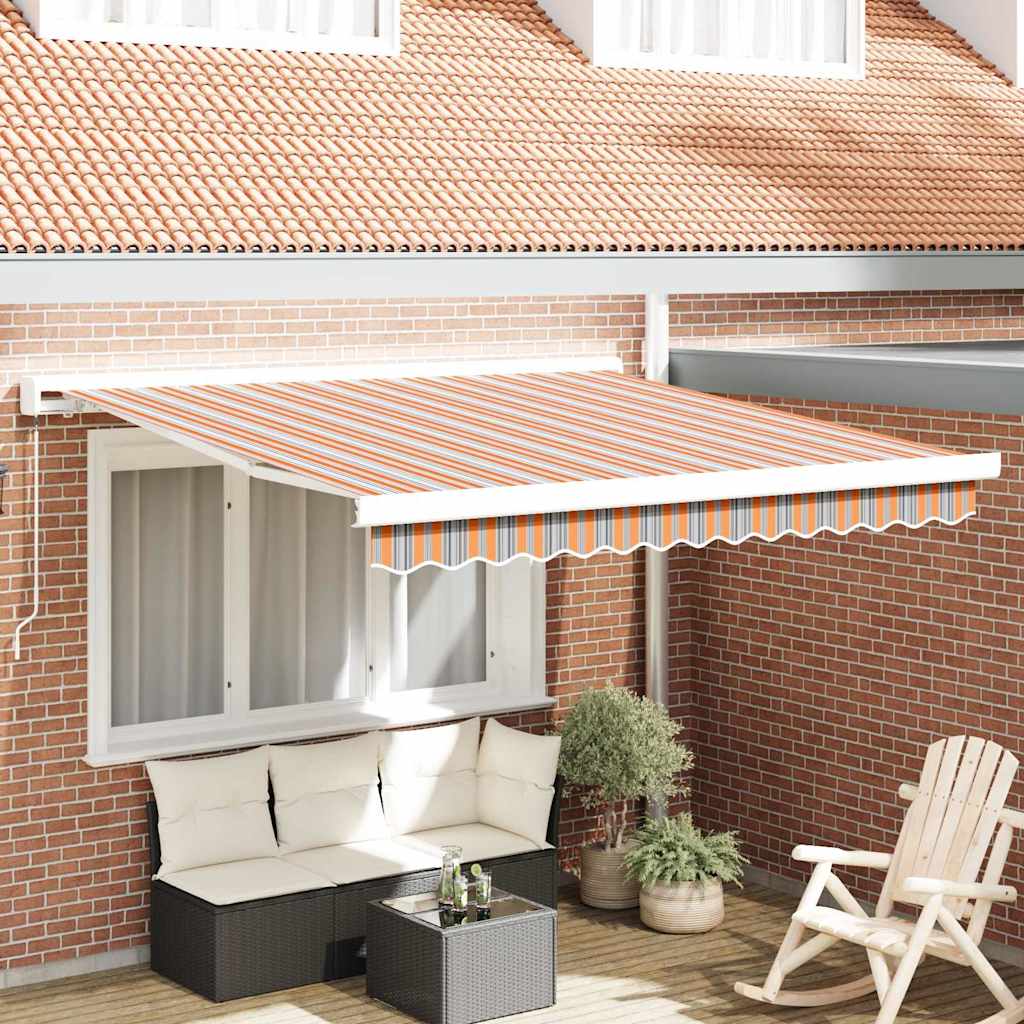 Einziehbare Markise Mehrfarbig 300 x 250 cm Stoff und Metall