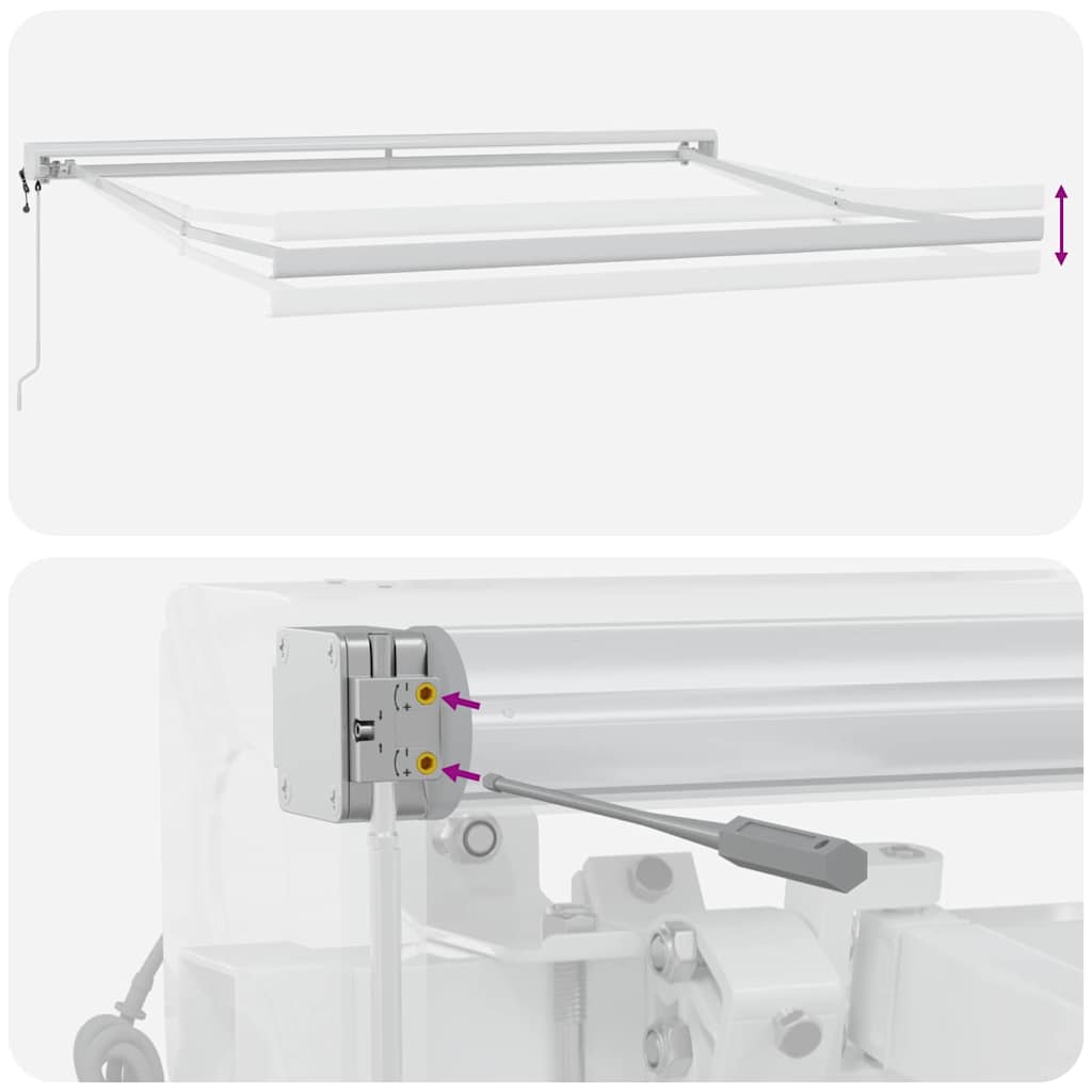 Markise Mehrfarbig 300 x 250 x 165 cm Polyester und Aluminium