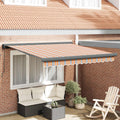 Einziehbare Markise Mehrfarbig 300 x 250 cm Stoff und Metall