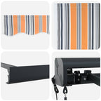 Markise Mehrfarbig 300 x 250 x 165 cm Polyester und Aluminium
