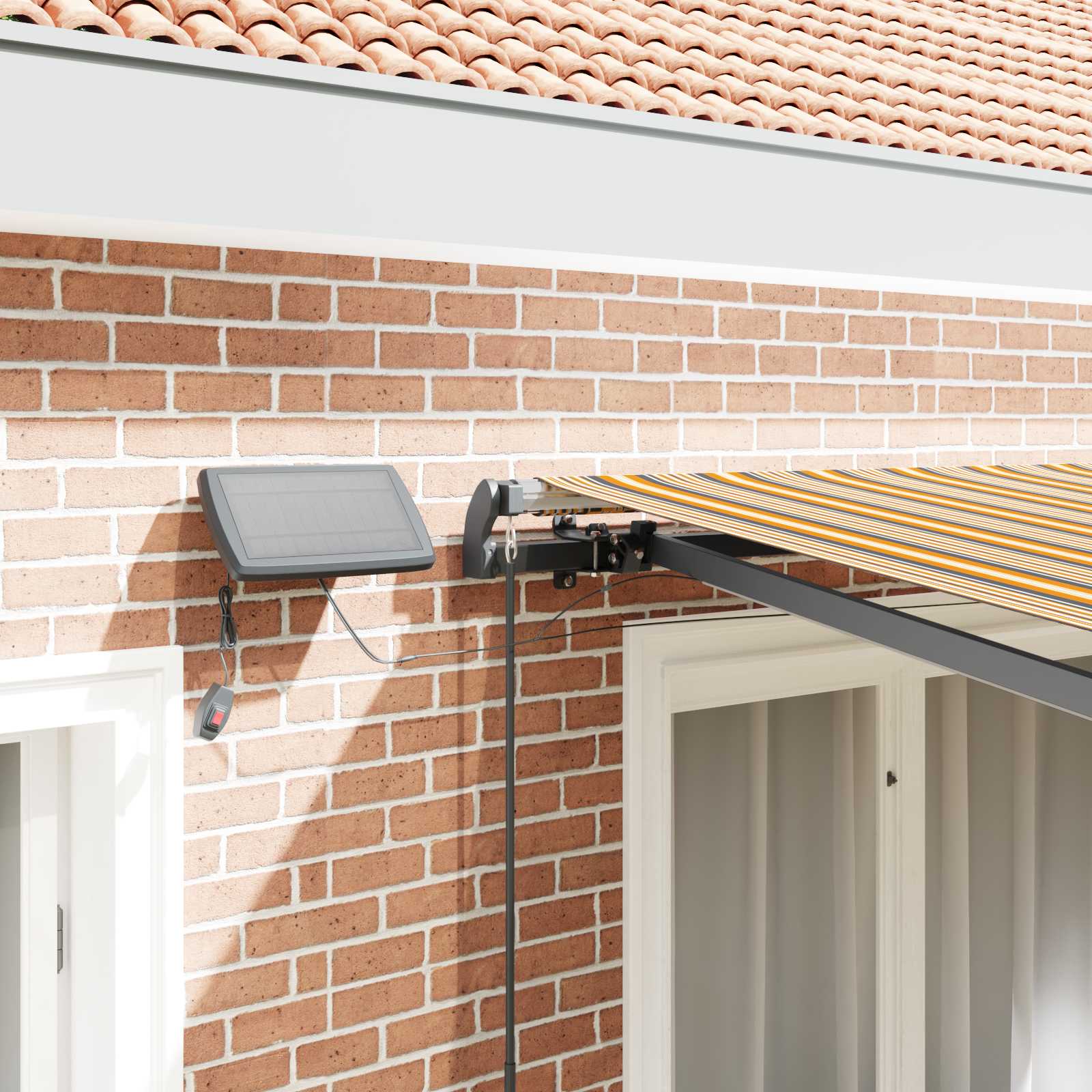 Einziehbare Markise Mehrfarbig 300 x 250 cm Stoff
