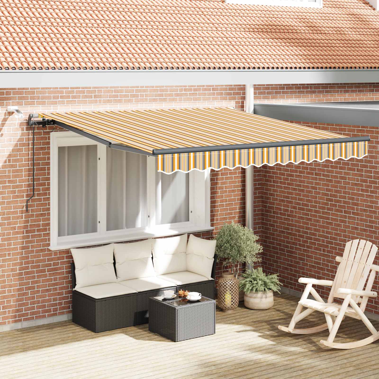 Markisenstoff Mehrfarbig 300 x 250 cm Polyester