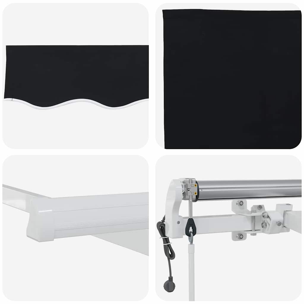 Elektrische ausziehbare Markise Schwarz 300 x 250 cm