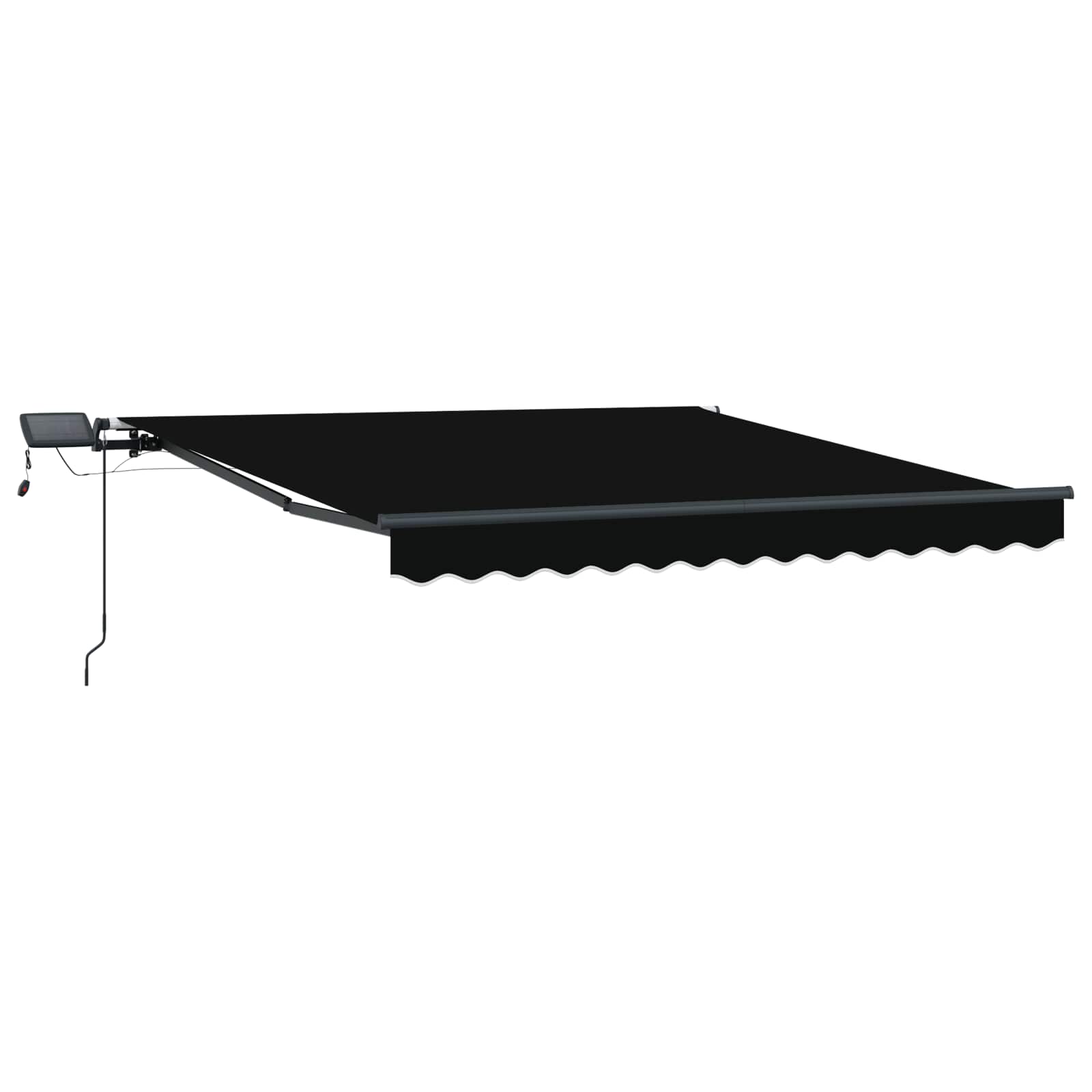 Einziehbare Markise Schwarz 300 x 250 cm Stoff