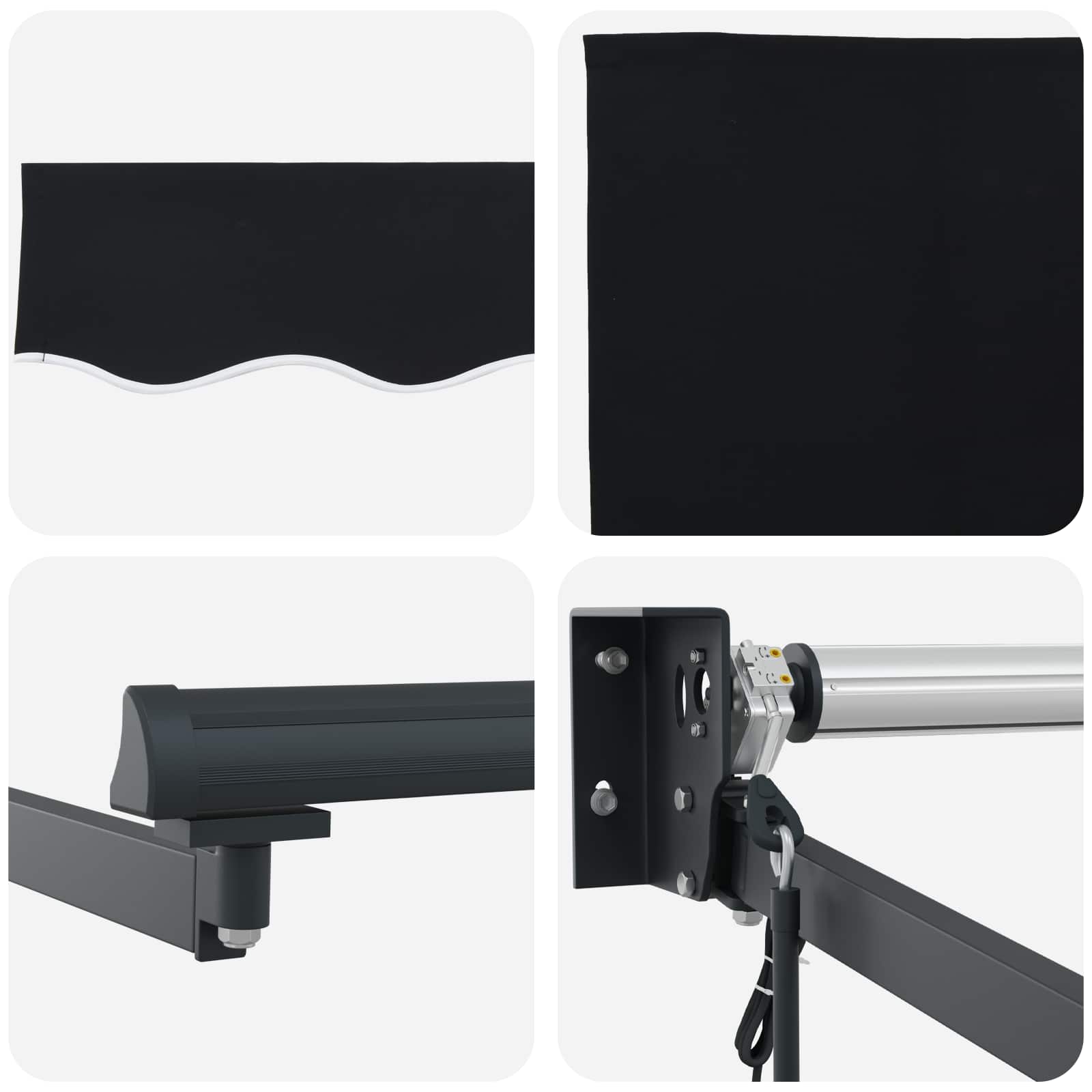 Markise Schwarz 300 x 250 x 165 cm Polyester