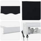 Markise Schwarz 300 x 250 x 165 cm Polyester und Aluminium