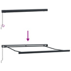Einziehbare Markise Schwarz 300 x 250 cm Stoff und Metall