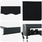 Markise Schwarz 300 x 250 x 165 cm Polyester und Aluminium