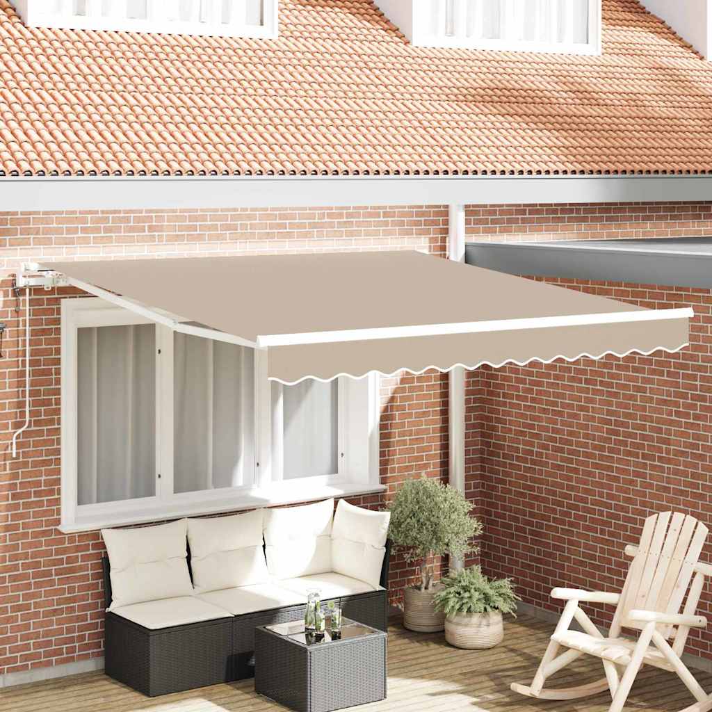 Elektrische ausziehbare Markise Beige 300 x 250 cm