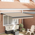 Markise Beige 300 x 250 cm Polyester und Aluminium