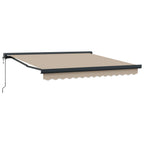 Markise Beige 300 x 250 cm Polyester und Aluminium