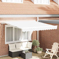 Elektrische ausziehbare Markise Weiß 300 x 250 cm