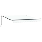 Einziehbare Markise Weiß 300 x 250 cm Polyester und Stahl