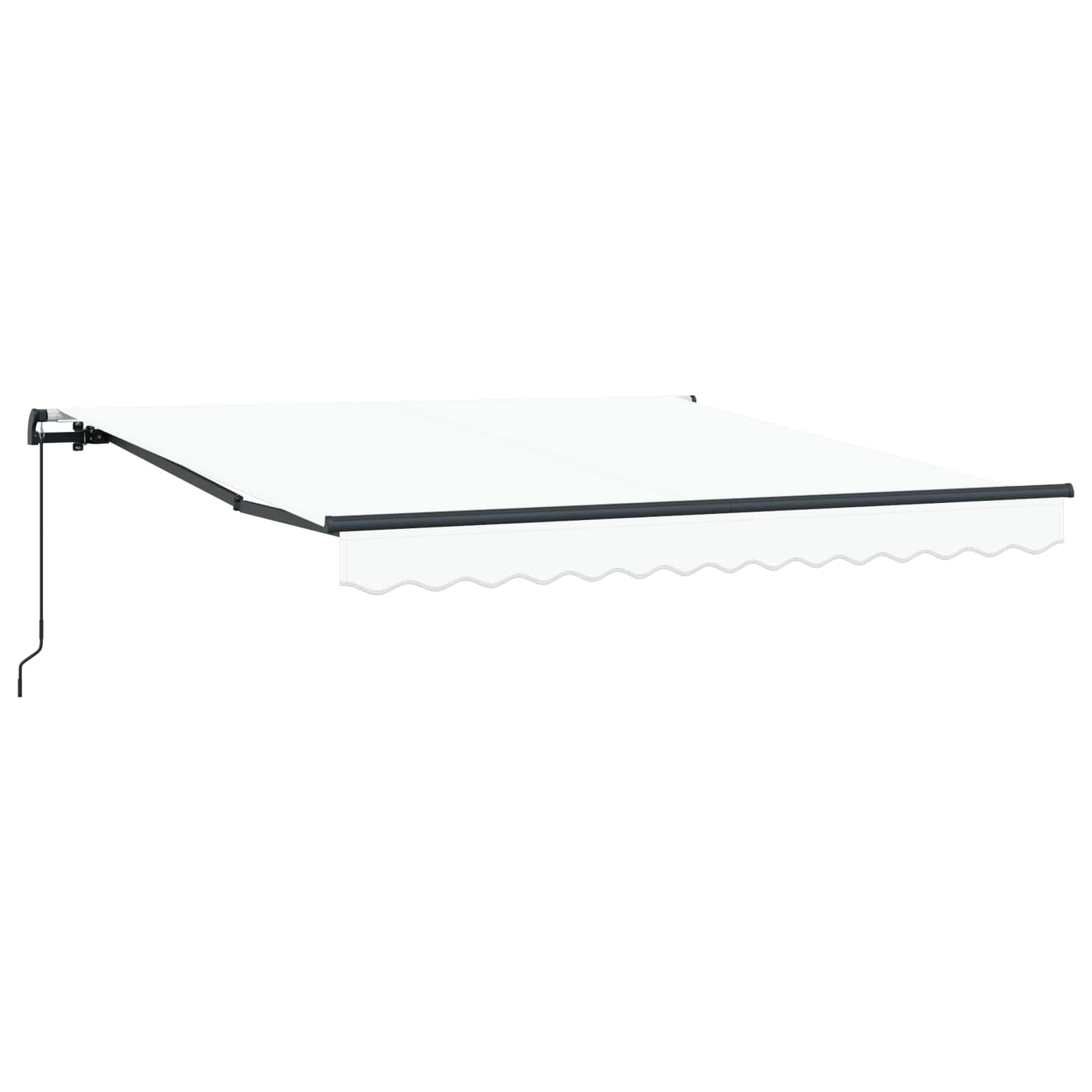 Einziehbare Markise Weiß 300 x 250 cm Polyester und Stahl