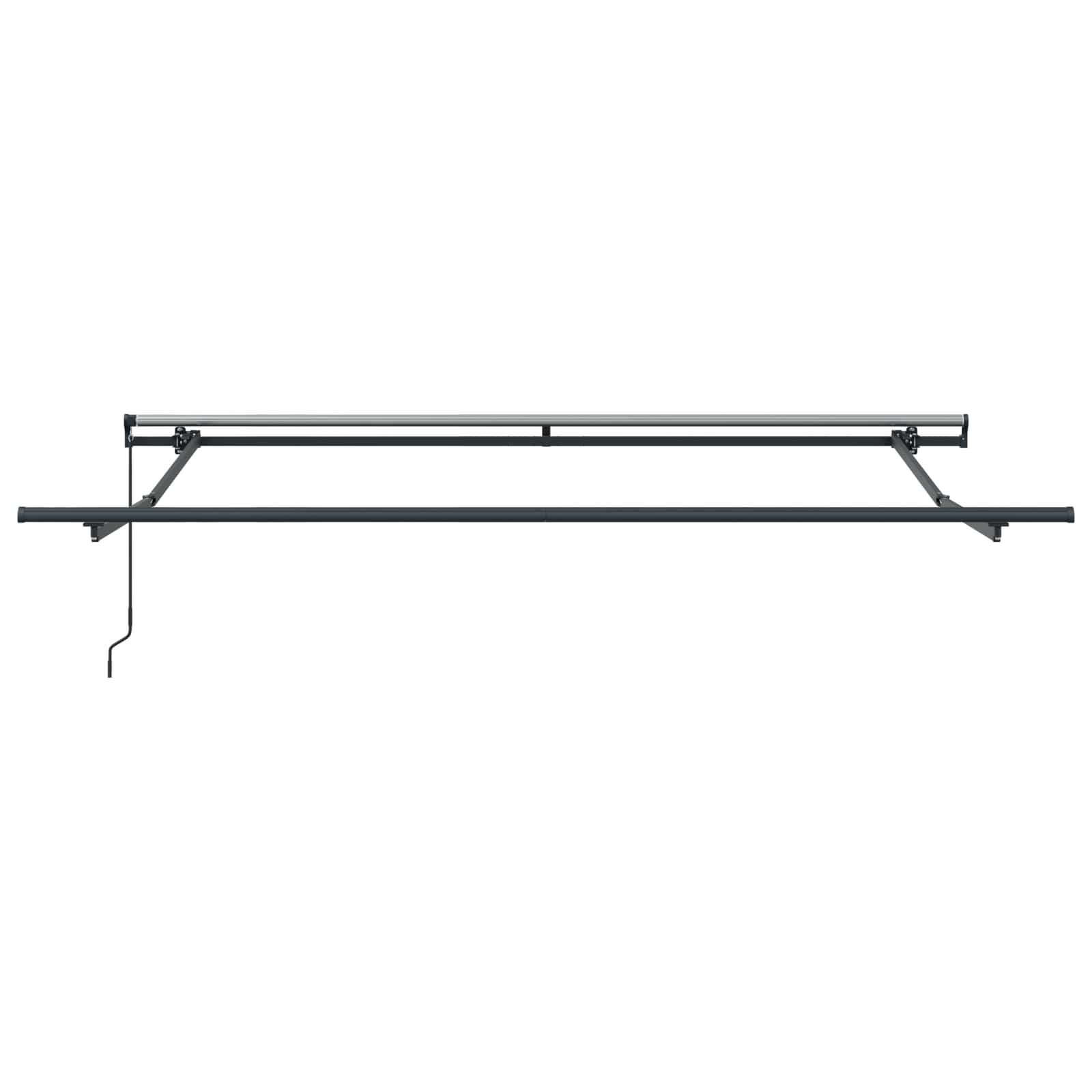 Einziehbare Markise Weiß 300 x 250 cm Polyester und Stahl
