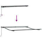 Einziehbare Markise Weiß 300 x 250 cm Polyester und Stahl