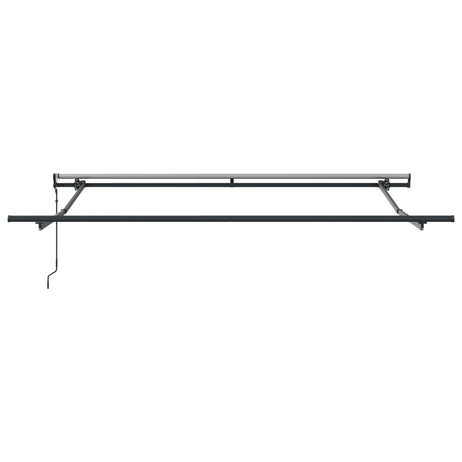 Einziehbare Markise Weiß 300 x 250 cm Stoff und Aluminium