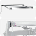 Einziehbare Markise Weiß 300 x 250 cm Stoff und Aluminium