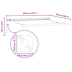 Einziehbare Markise Weiß 300 x 250 cm Stoff und Metall