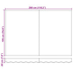 Markise Hellgrau 300 x 250 x 165 cm Polyester