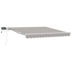 Einziehbare Markise Hellgrau 300 x 250 cm Stoff und Stahl
