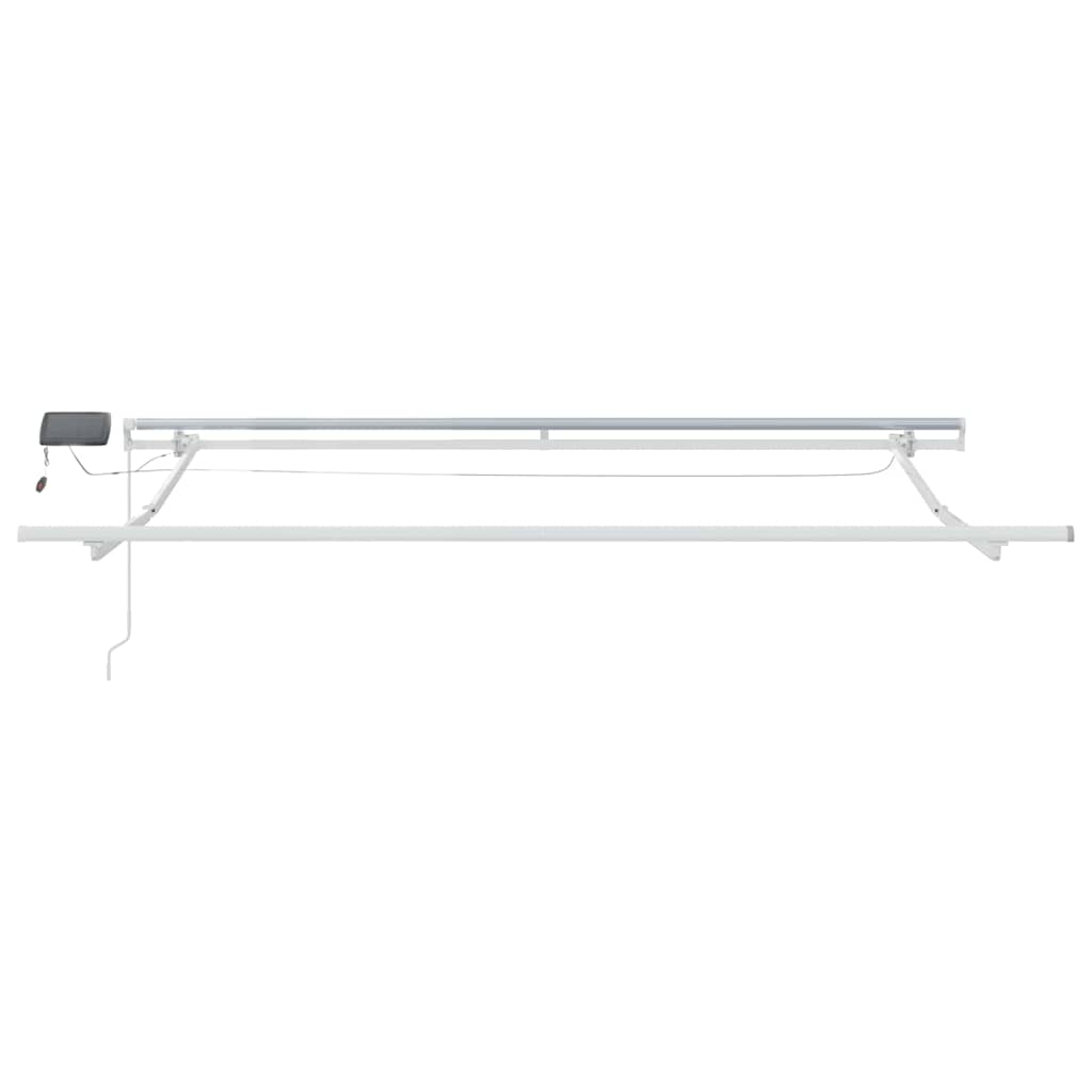 Einziehbare Markise Hellgrau 300 x 250 cm Stoff und Stahl