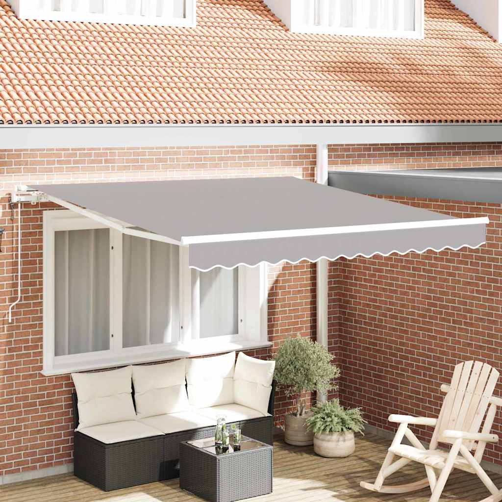 Elektrische ausziehbare Markise Hellgrau 300 x 250 cm