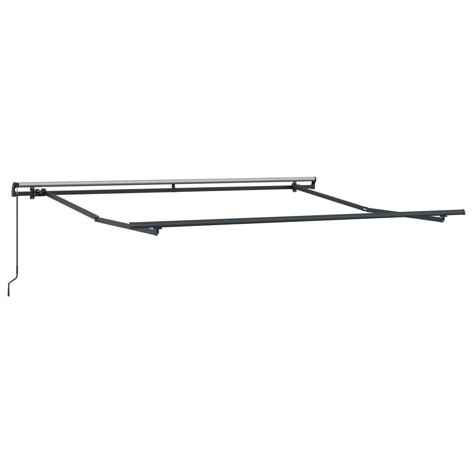Einziehbare Markise Hellgrau 300 x 250 cm Polyester und Stahl