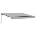 Einziehbare Markise Hellgrau 300 x 250 cm Stoff und Aluminium