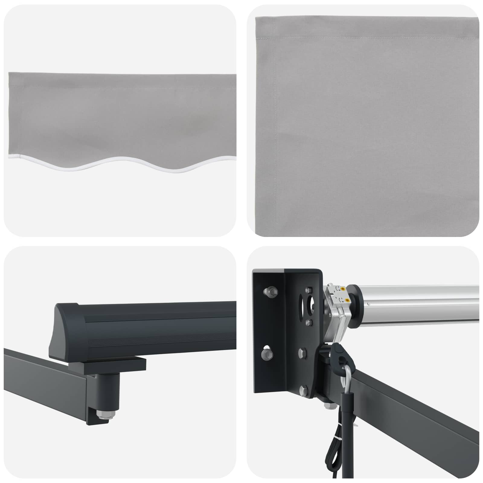 Markise Hellgrau 300 x 250 x 165 cm Polyester