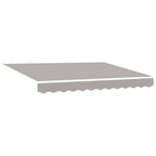 Einziehbare Markise Hellgrau 300 x 250 cm Stoff und Metall