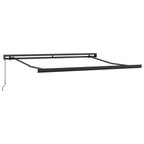 Einziehbare Markise Hellgrau 300 x 250 cm Stoff und Metall