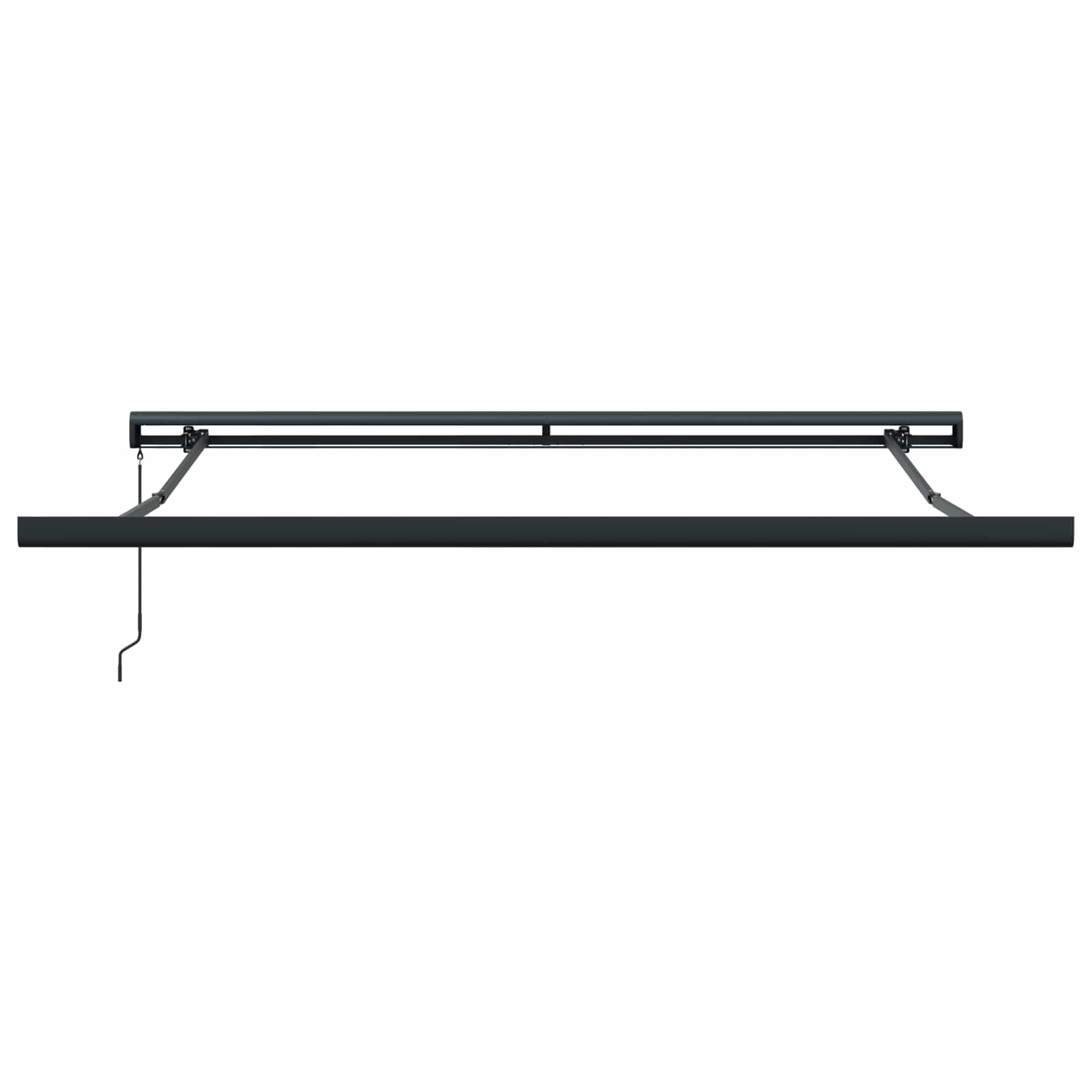 Einziehbare Markise Hellgrau 300 x 250 cm Stoff und Metall