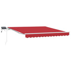 Einziehbare Markise Rot 300 x 250 cm Stoff und Stahl