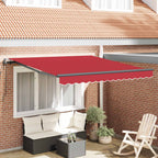 Einziehbare Markise Rot 300 x 250 cm Stoff und Aluminium